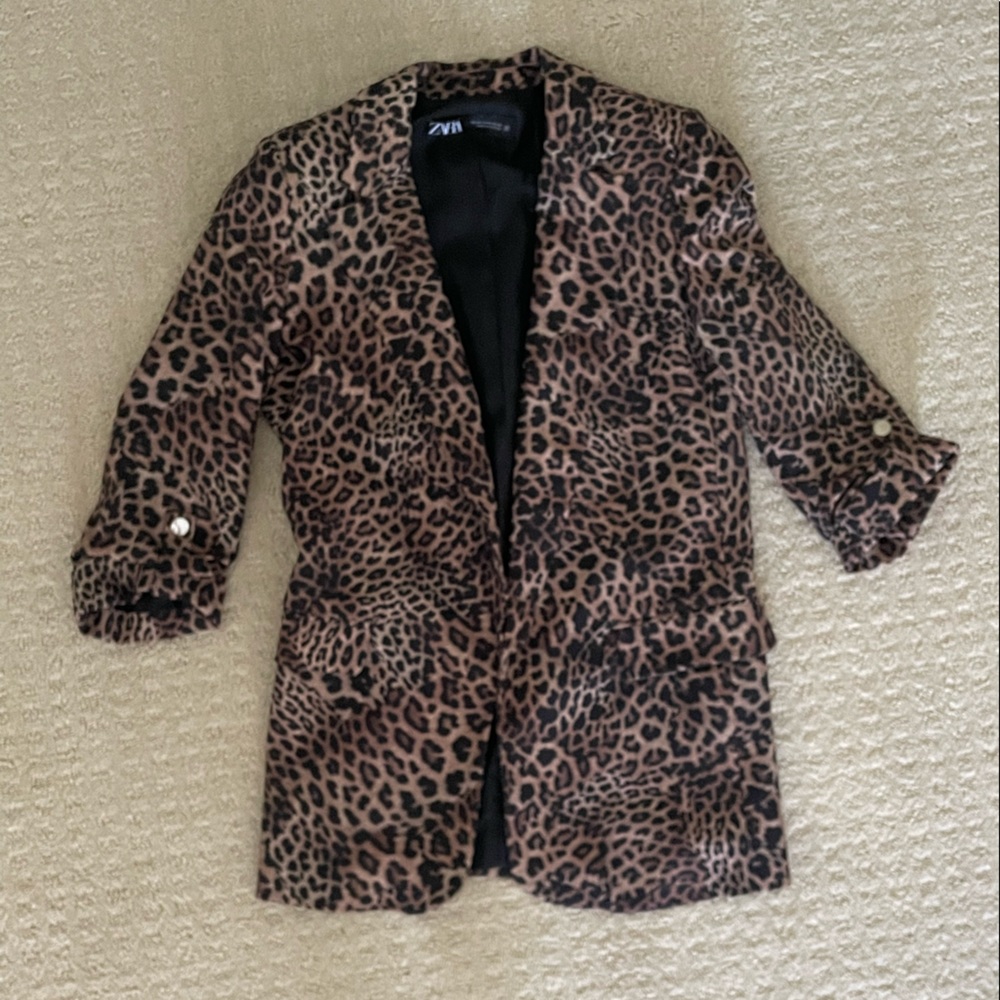 Zara cheetah blazer